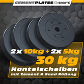 Halterschijven - Halter gewichten - 30 mm - Set - 30kg - ScSPORTS®